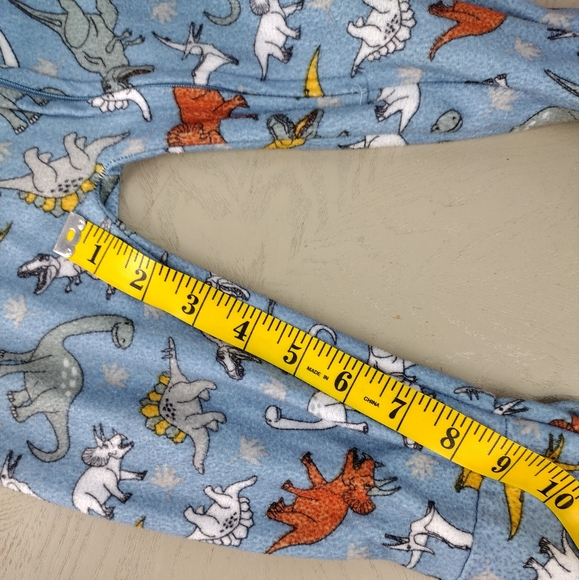 Mon Petit Dinosaur Print Fleece One Piece - Picture 6 of 8